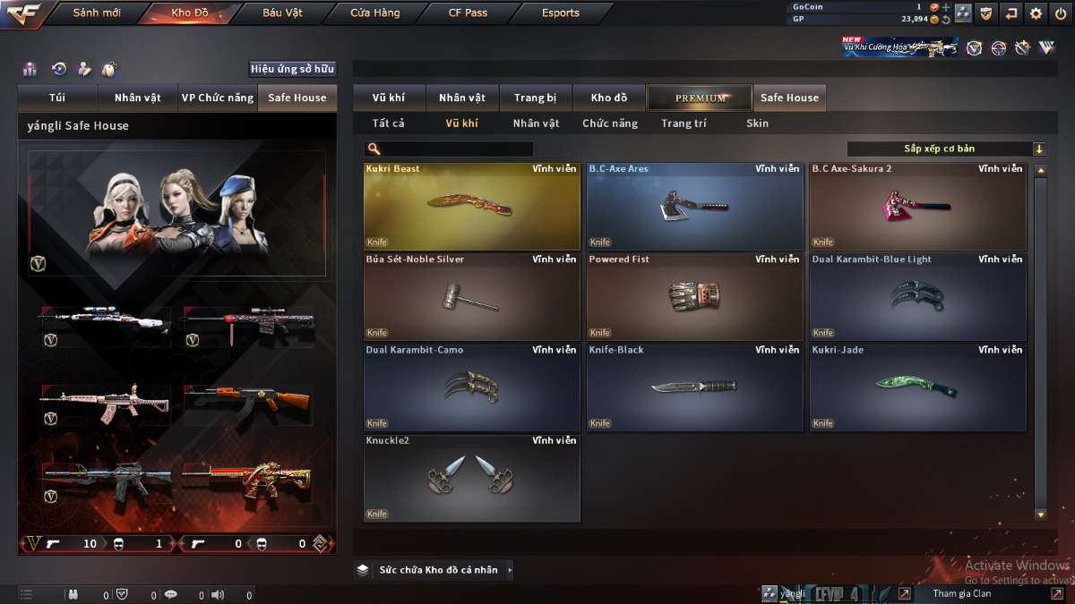 shop acc cf uy tin gia re